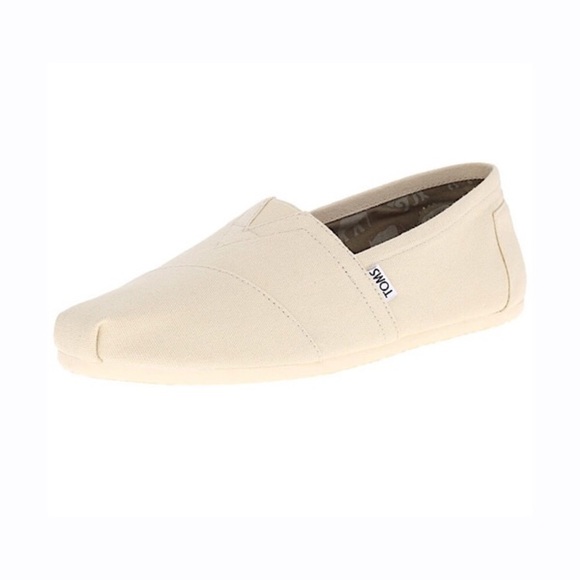 Toms Classic Alpargata Canvas Slip On Cream Shoes - Picture 3 of 11